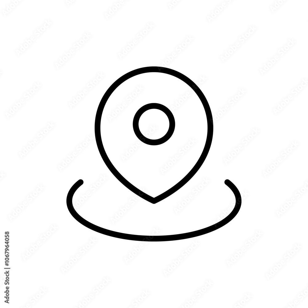 Location pin icon Outline vector for web ui Location pin icon Outline vector for web ui