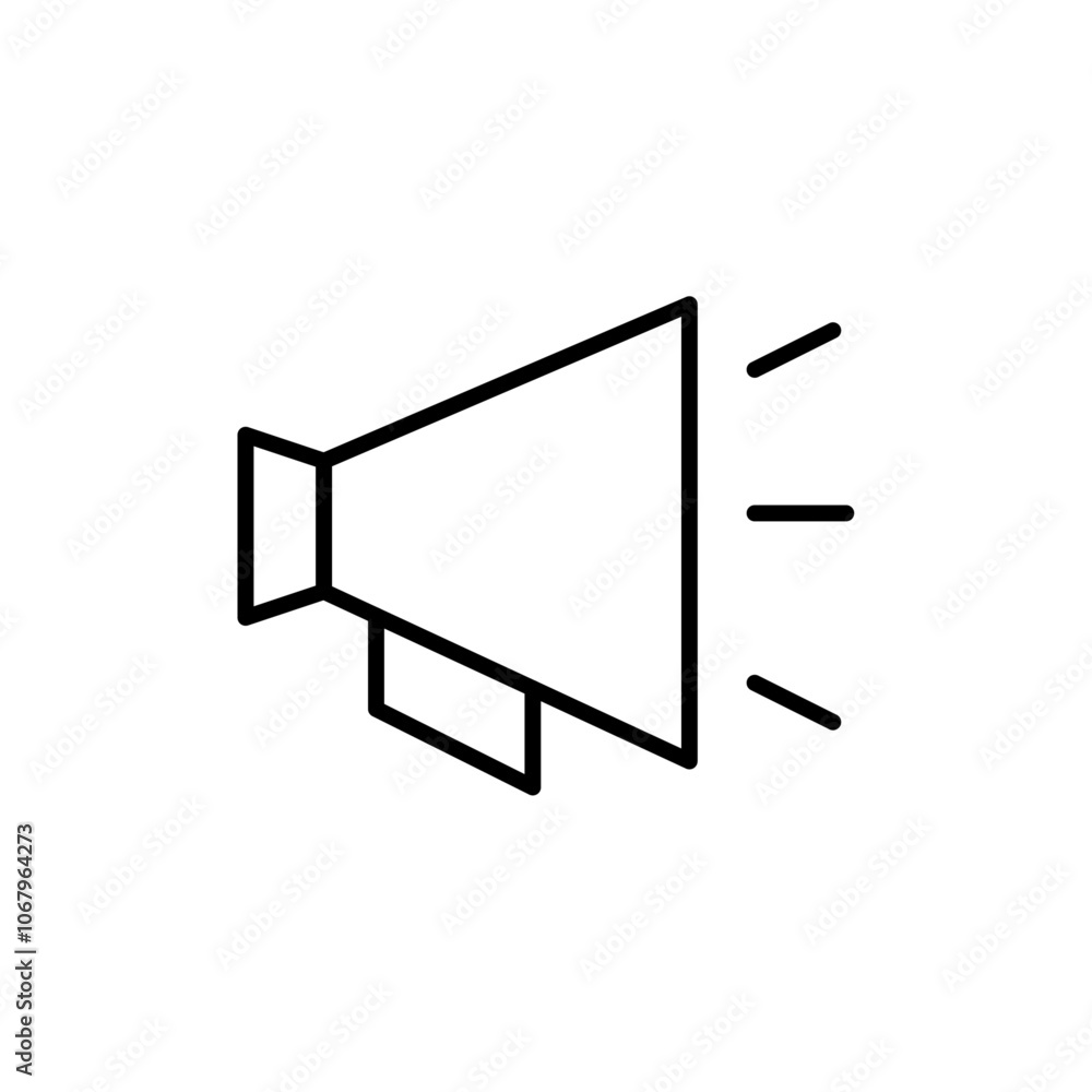 Megaphone icon Outline vector for web ui Megaphone icon Outline vector for web ui