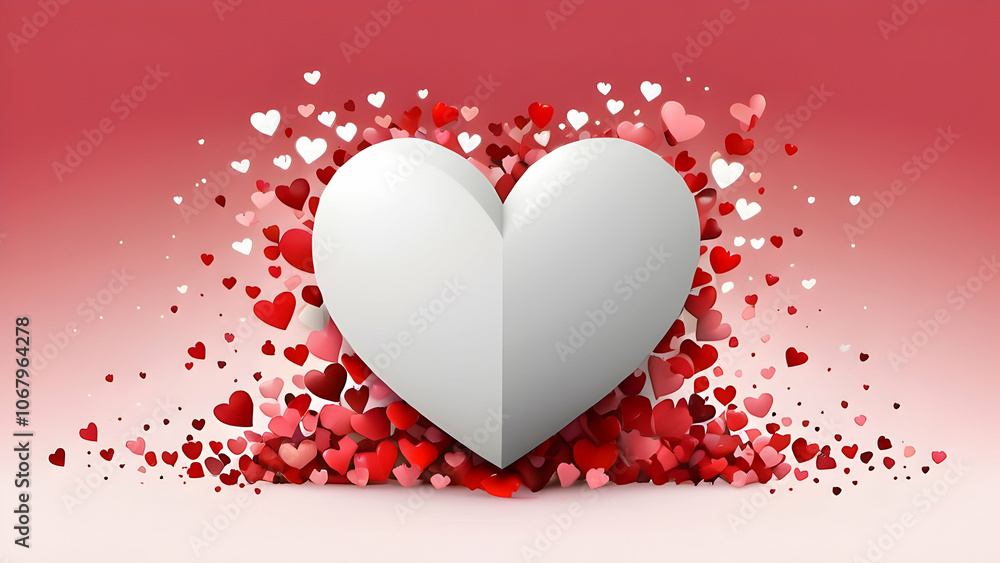 Happy valentine day. with creative love composition of the hearts. Vector illustration Happy valentine day. with creative love composition of the hearts. Vector illustration