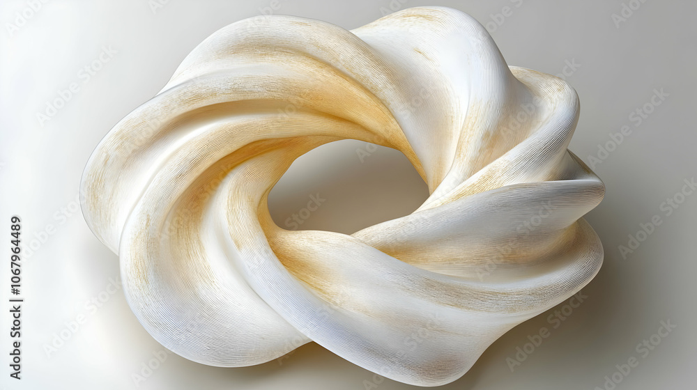 Abstract 3D Ring with Swirling Texture Abstract 3D Ring with Swirling Texture