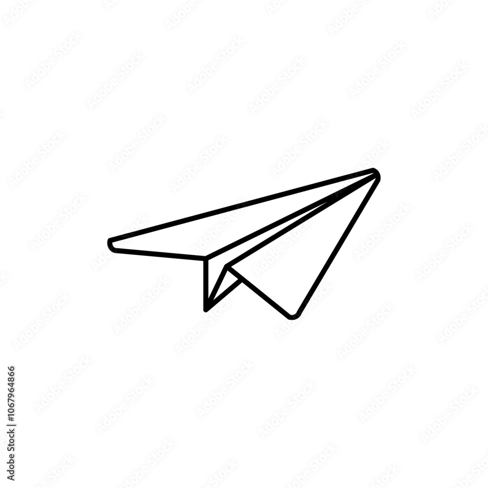 Paper plane icon Outline vector for web ui Paper plane icon Outline vector for web ui
