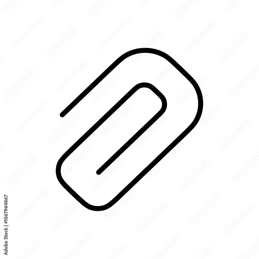 Paperclip icon Outline vector for web ui Paperclip icon Outline vector for web ui