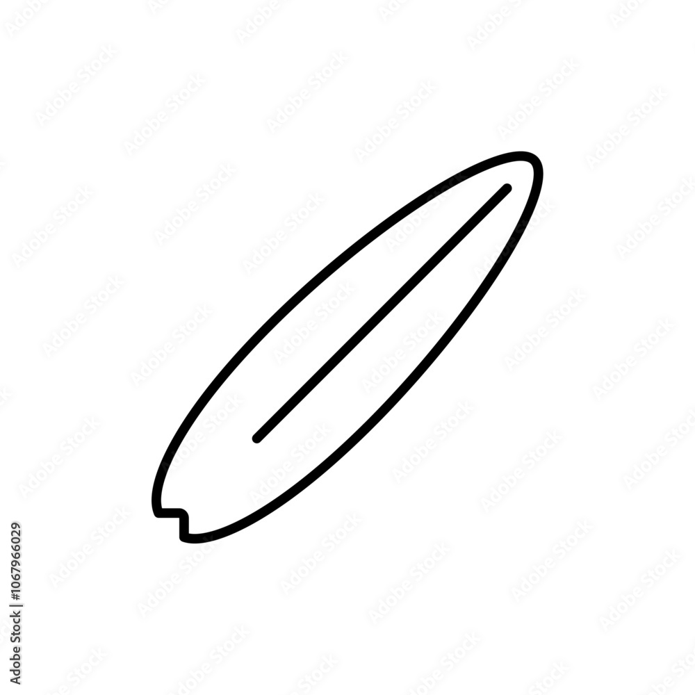 Surf board icon Outline vector for web ui Surf board icon Outline vector for web ui
