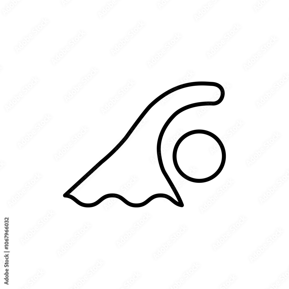 Swimming icon Outline vector for web ui Swimming icon Outline vector for web ui