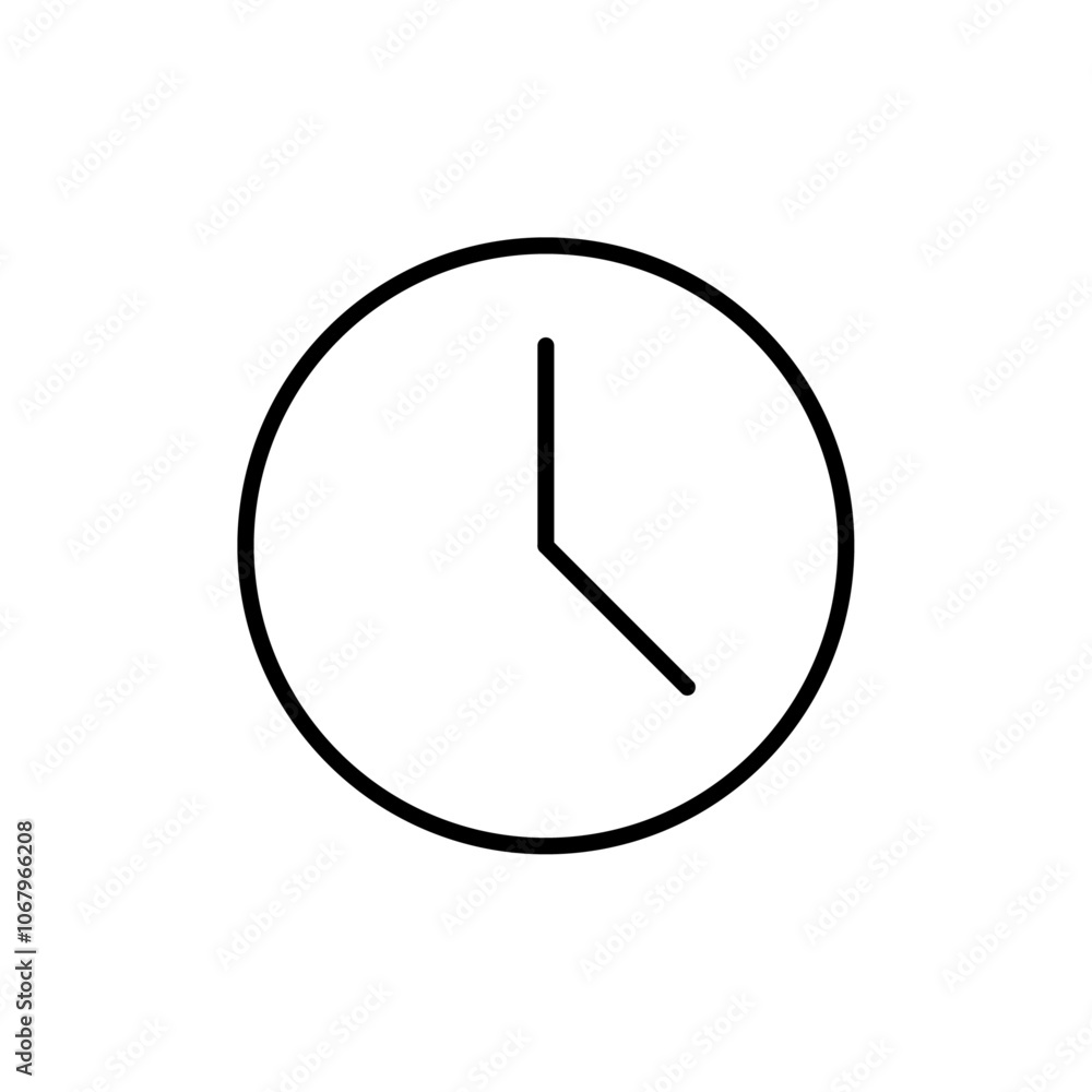 Time icon Outline vector for web ui Time icon Outline vector for web ui