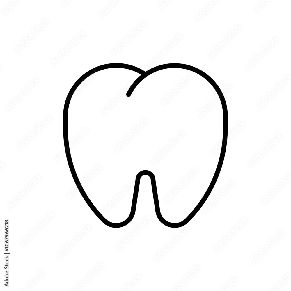 Tooth icon Outline vector for web ui