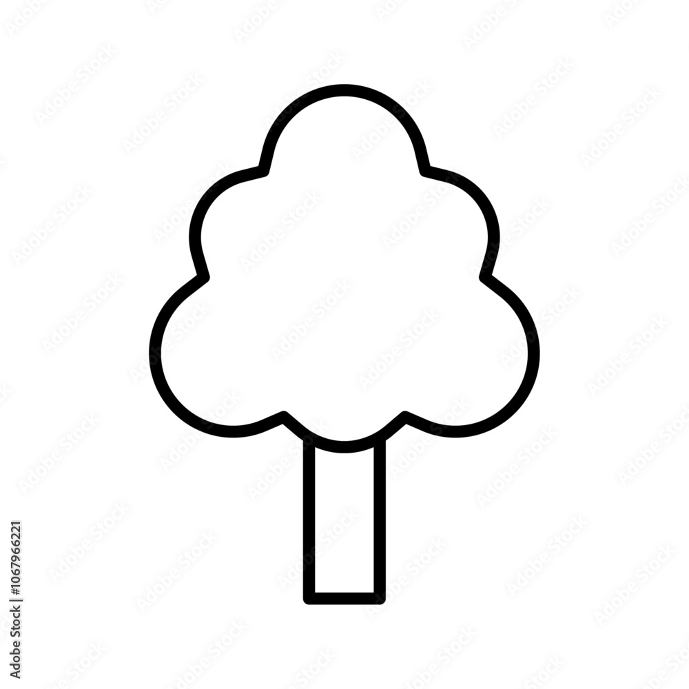 Tree icon Outline vector for web ui Tree icon Outline vector for web ui