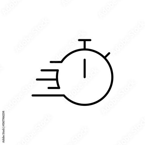 Time fast icon Outline vector for web ui