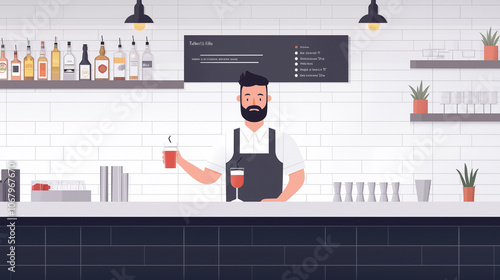 Barista at Work: A friendly...
