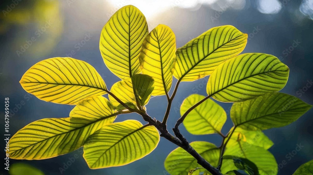 Vibrant Green Leaves in Natural Light Vibrant Green Leaves in Natural Light