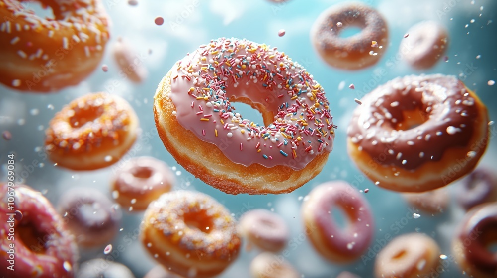 Floating Donuts with Sprinkles Create a Sweet Visual Delight Floating Donuts with Sprinkles Create a Sweet Visual Delight