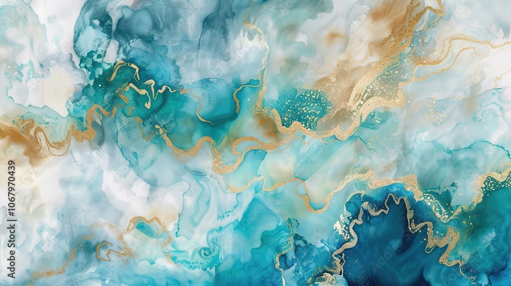 Naklejka premium Enchanting Charm Abstract Watercolor Background: A Tapestry of Beauty