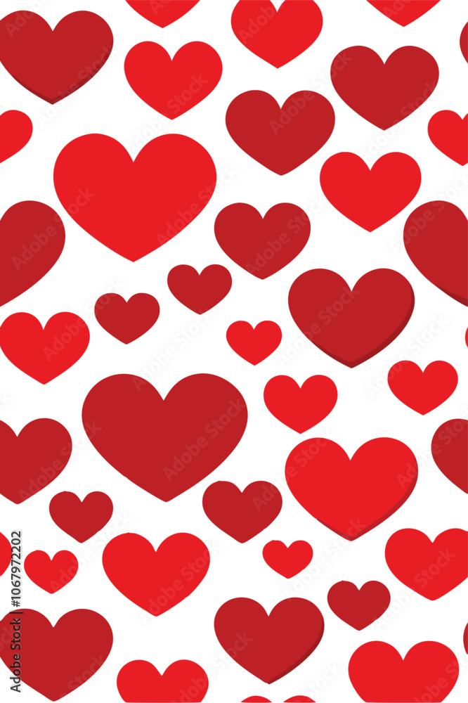Heart Love Seamless Pattern Background Vector Heart Love Seamless Pattern Background Vector