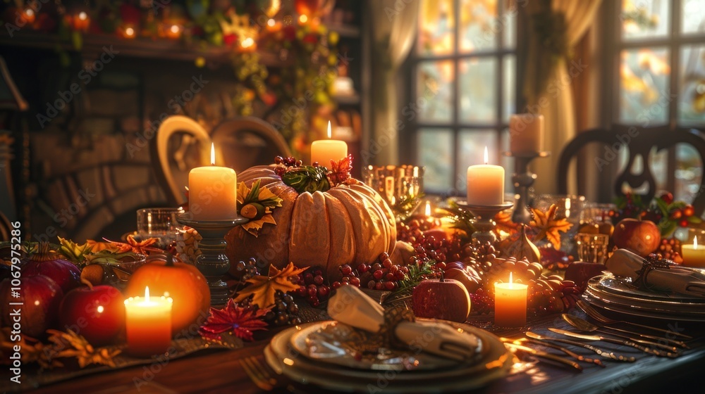 Warm and Festive Thanksgiving Table Setting Warm and Festive Thanksgiving Table Setting
