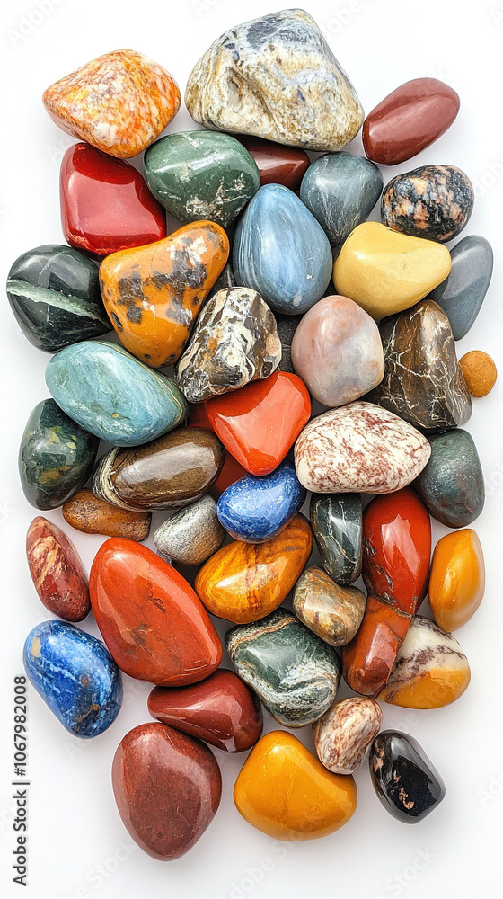 stones on white background. stones and pebbles stones on white background. stones and pebbles