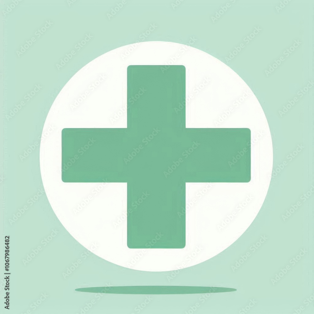 a plus sign, a heal icon in green a plus sign, a heal icon in green