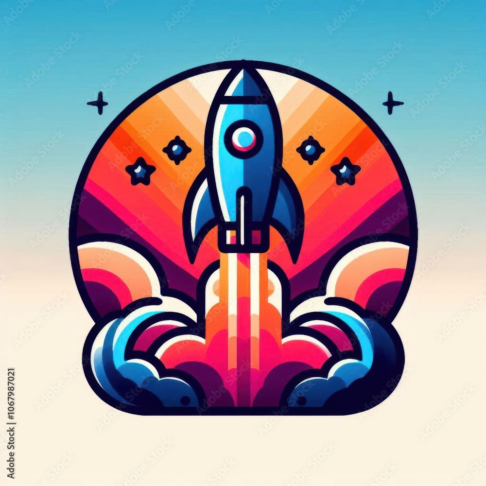 a rocket flying symbol a rocket flying symbol