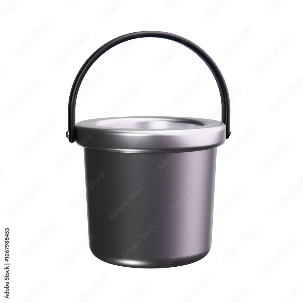 bucket 3d Render Icons bucket 3d Render Icons