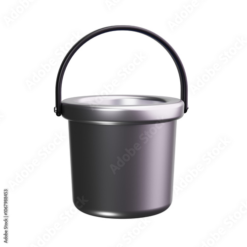 bucket 3d Render Icons