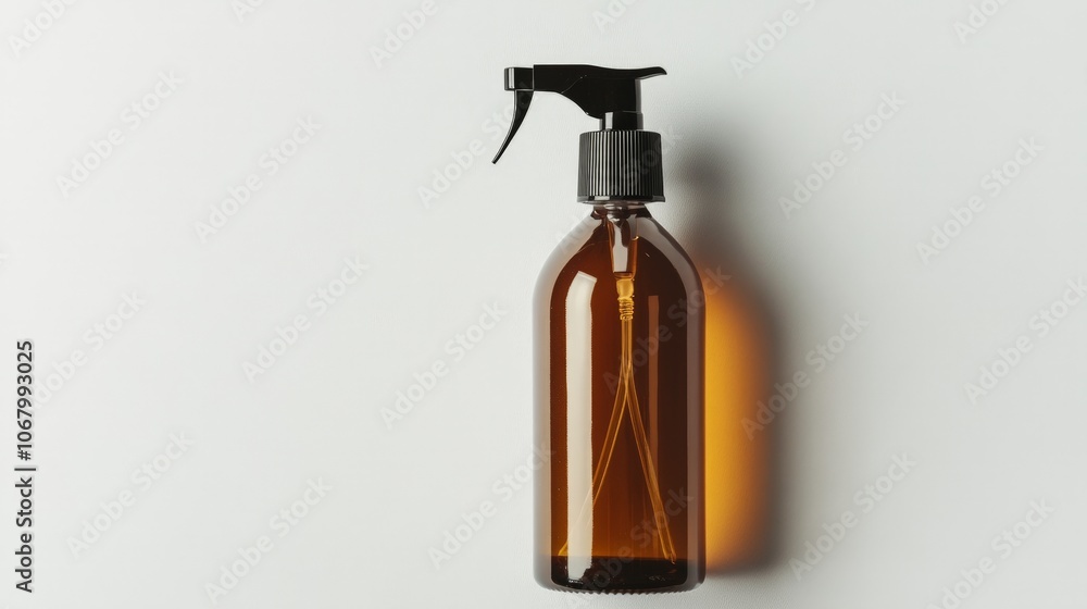 A bottle of heat protectant spray for hair styling, isolated on a white background A bottle of heat protectant spray for hair styling, isolated on a white background