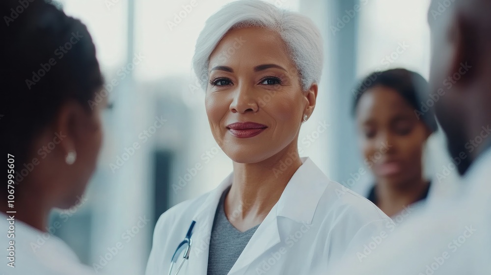 Smiling Doctor in a White Coat Smiling Doctor in a White Coat