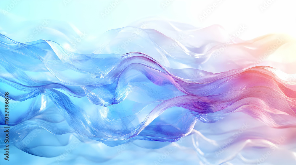 Abstract Waves, 3D Rendered Illustration Abstract Waves, 3D Rendered Illustration