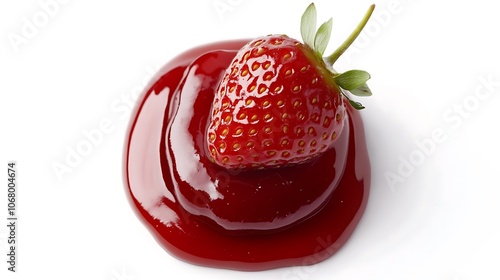 Strawberry in a Pool of Red
