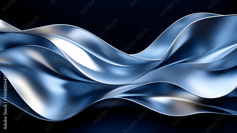 Abstract 3D Blue Wave Background Abstract 3D Blue Wave Background