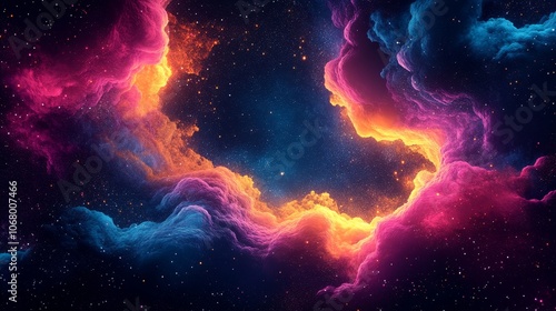  Empty space in center in comic style