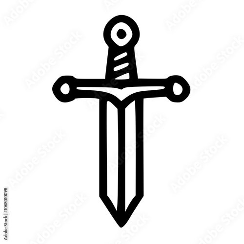 Sword icon isolated on white background. Sword simple icon. Vector illustration