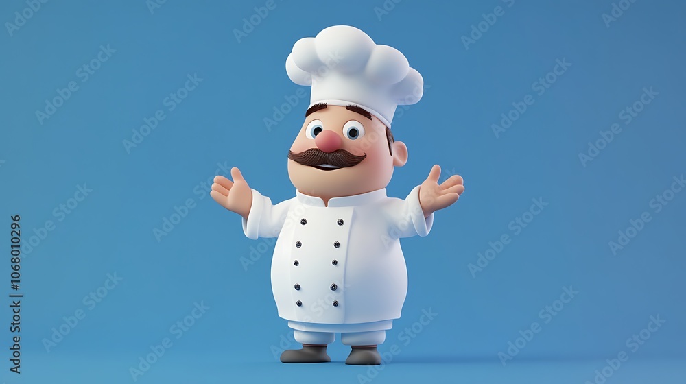 Chef Cartoon Character Holding A Blank Sign Chef Cartoon Character Holding A Blank Sign