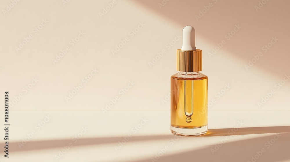 A small bottle of cuticle oil with a dropper, isolated on a white background A small bottle of cuticle oil with a dropper, isolated on a white background