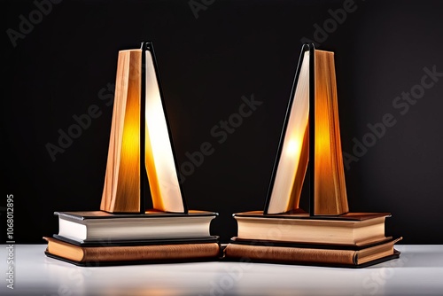 bookend table lamp a unique table lamp featuring bookend style d photo