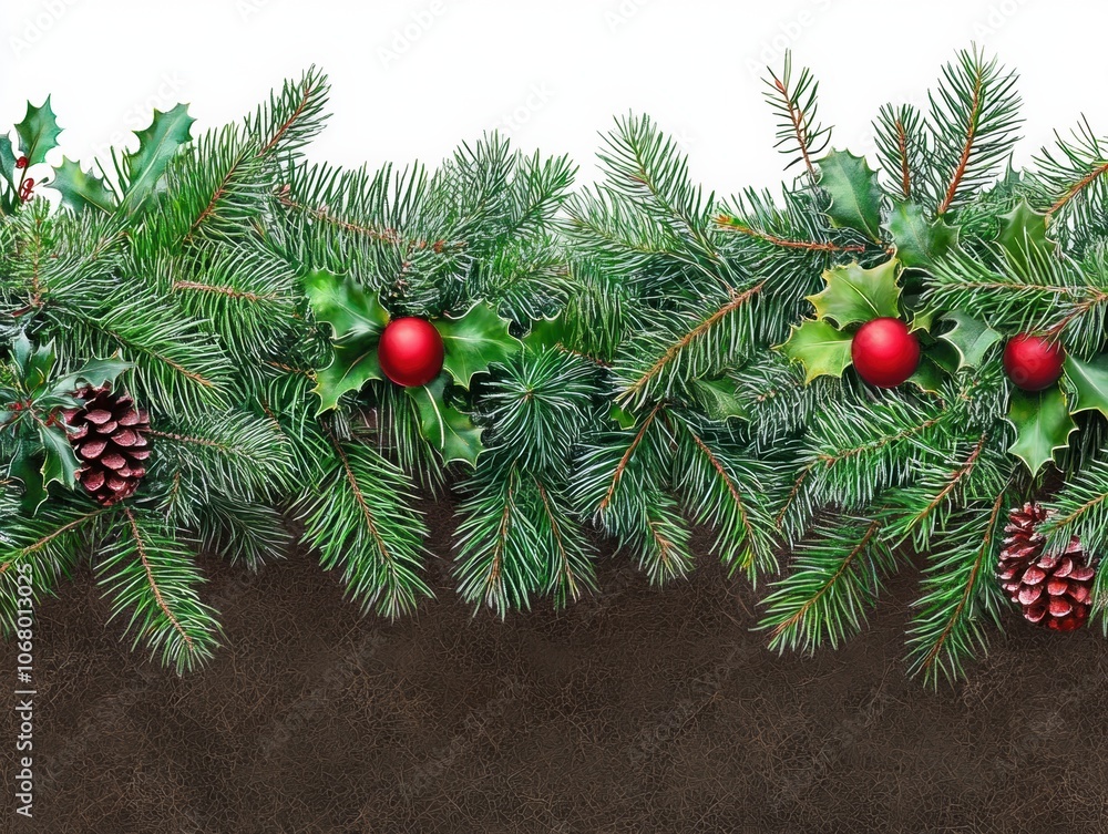 Christmas tree planting with horizontal border background. Christmas tree planting with horizontal border background.