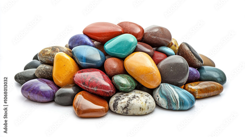 stones on white background. stones and pebbles stones on white background. stones and pebbles