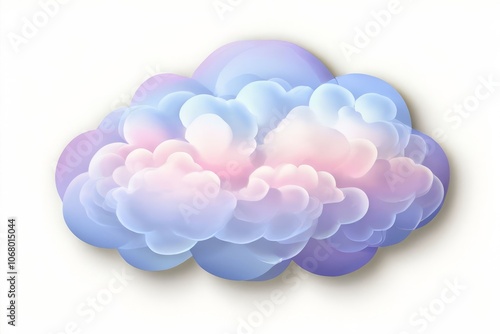 cloud cloud with a circular gradient and a gray border expressin photo