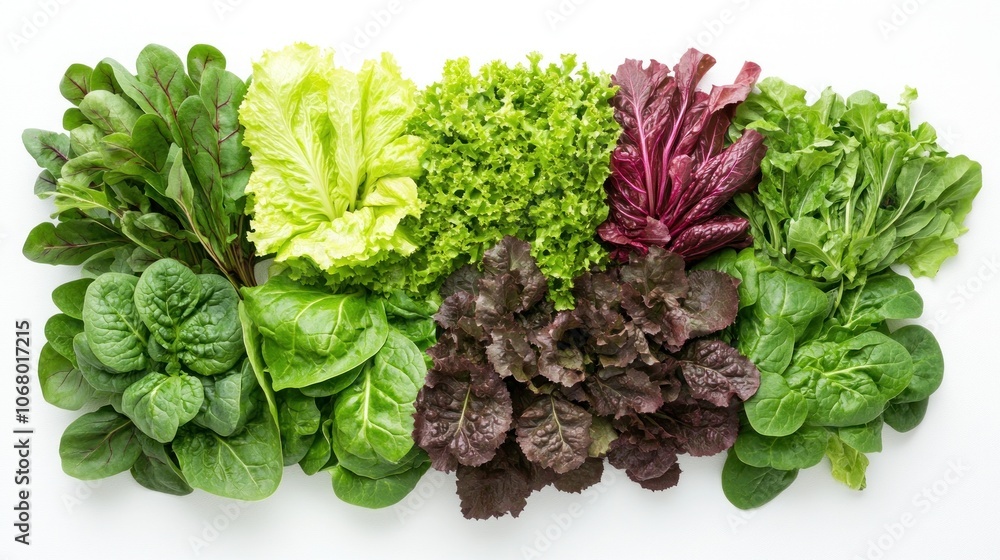Obraz premium Assortment of Fresh Greens
