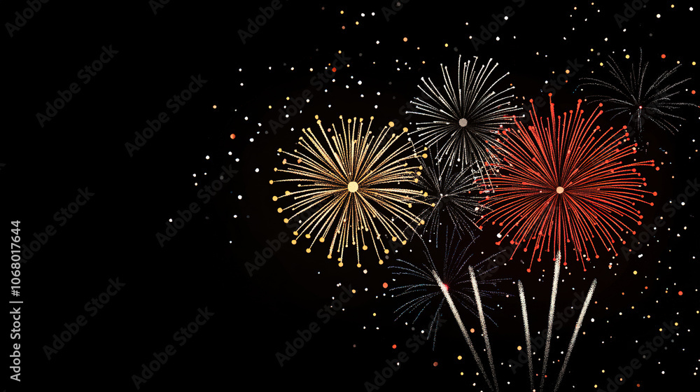 Fototapeta premium colorful fireworks explosion