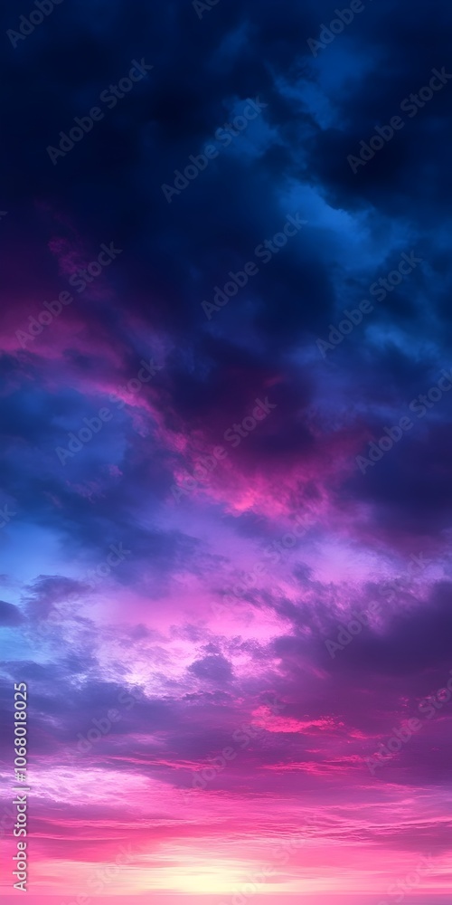 A breathtaking panoramic view of a twilight sky, filled with vibrant hues of pink, purple, and blue, capturing the serene beauty of dusk. A breathtaking panoramic view of a twilight sky, filled with vibrant hues of pink, purple, and blue, capturing the serene beauty of dusk.