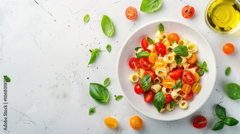 Pasta Salad with Cherry Tomatoes and Basil Pasta Salad with Cherry Tomatoes and Basil