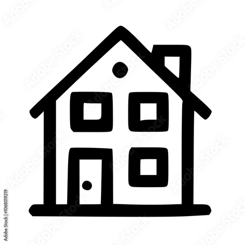 House icon isolated on white background. House simple icon. Vector illustration