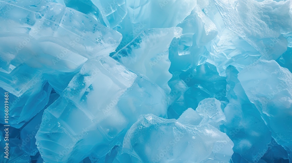 Obraz premium Stunning Geometric Blue Ice Texture Background: A Cool Vision of Beauty