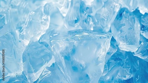 Stunning Geometric Blue Ice Texture Background: A Cool Vision of Beauty