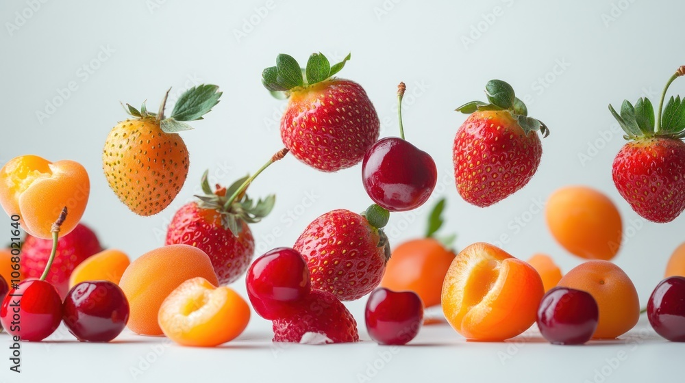 Fresh Summer Fruits in Flight Fresh Summer Fruits in Flight