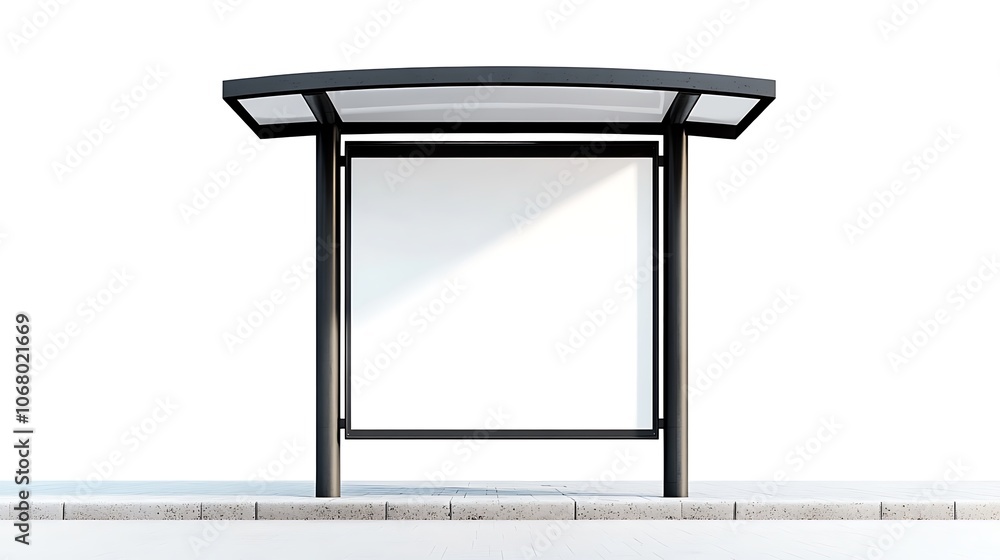 Blank Bus Stop Billboard Mockup Blank Bus Stop Billboard Mockup