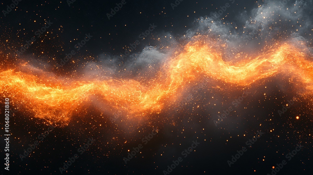 Obraz premium Fiery Plasma Burst with Cinematic Effect