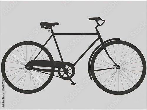 bicycle on a white photo