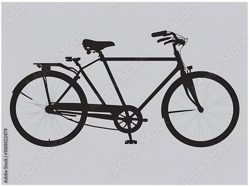 silhouette of a bicycle photo