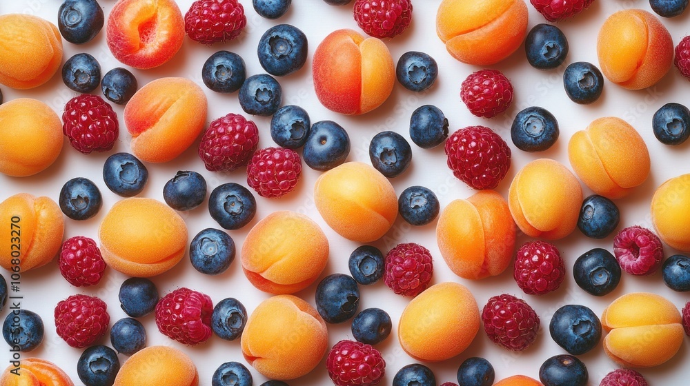 Fresh Fruit Flat Lay: A Colorful Delight Fresh Fruit Flat Lay: A Colorful Delight