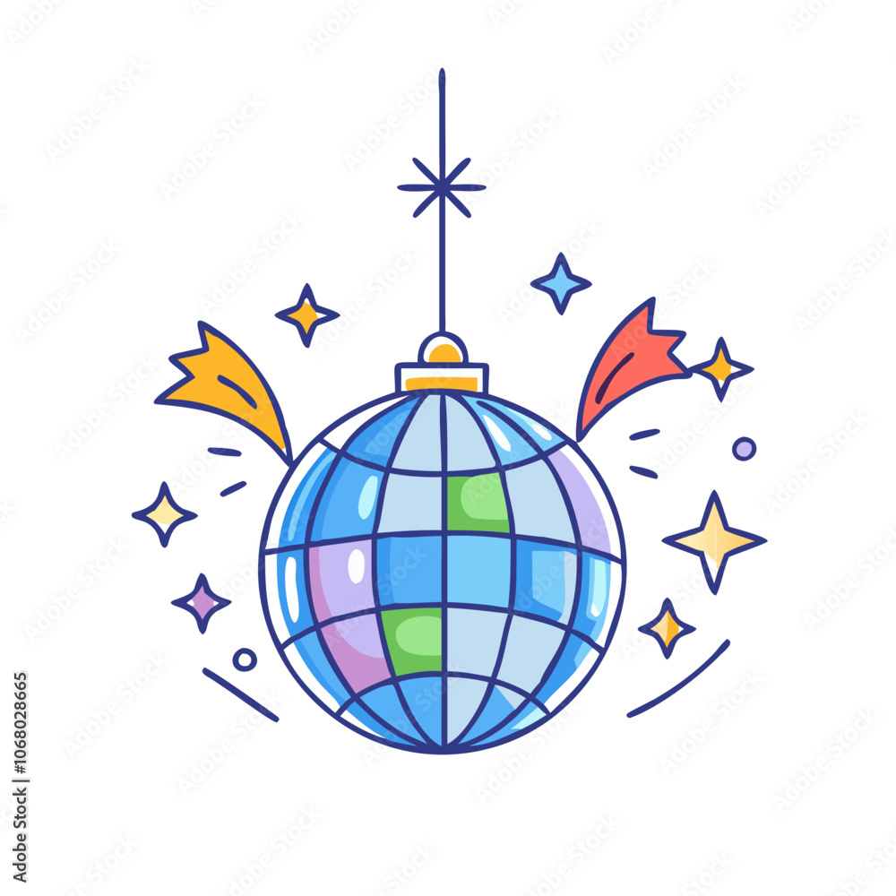 new years eve ball drop vector art, flat illustration new years eve ball drop icon new years eve ball drop vector art, flat illustration new years eve ball drop icon